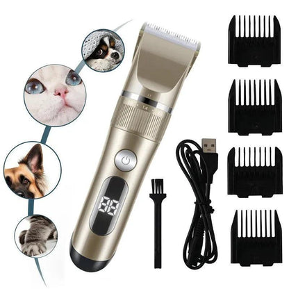 Professional Cat Dog Hair Clipper All Metal Rechargeable Pet Trimmer - petguardiansupplies