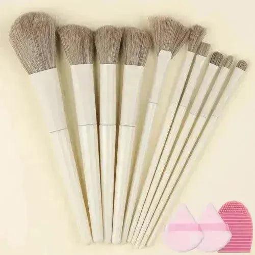 10/13PCS Makeup Brushes Set - Fluffy Soft Eye Shadow, Blush, Highlighter - petguardiansupplies