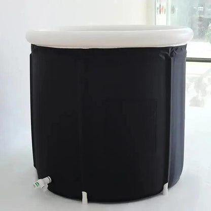 Explore Fitness Folding Bath Bucket Black Bath Bucket Adult Thickened Bath Tub - petguardiansupplies