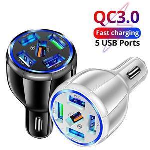 15W Quick Charge 5USB QC3.0 Car Charger - petguardiansupplies