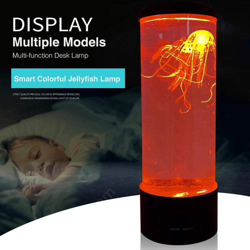 LED Tower Fantasy Jellyfish Lamp With Remote Control - petguardiansupplies