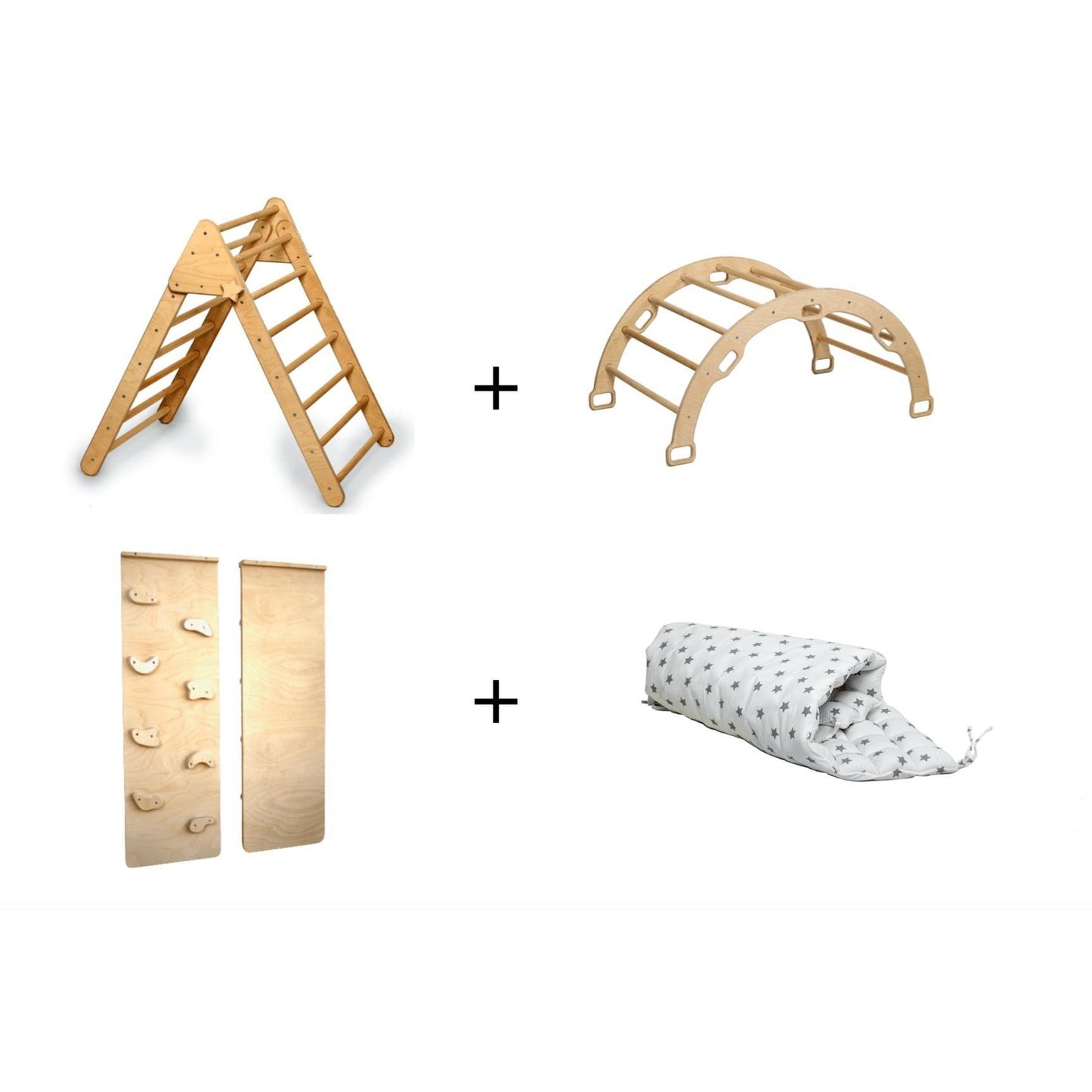 4 Pieces Set Climbing Triangle - Arch Rocker - XL Pillow and Ramp - petguardiansupplies