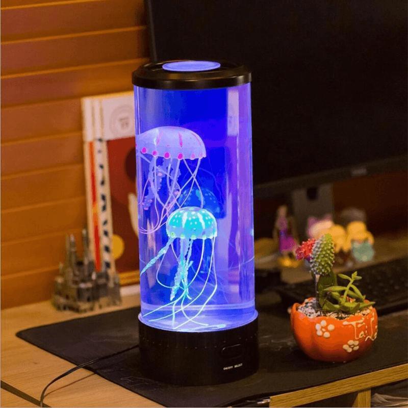 LED Tower Fantasy Jellyfish Lamp With Remote Control - petguardiansupplies