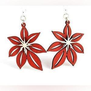 Poinsettia Earrings # 1279 - petguardiansupplies