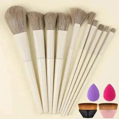 10/13PCS Makeup Brushes Set - Fluffy Soft Eye Shadow, Blush, Highlighter - petguardiansupplies