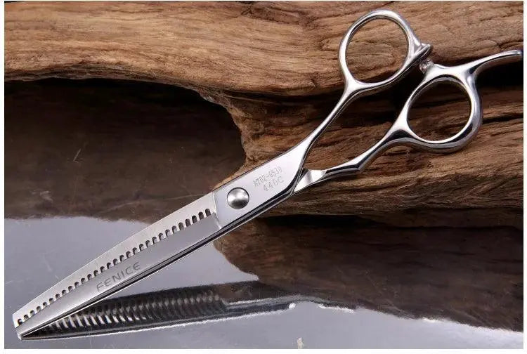 Fenice Professional Japan 440c 6.5/7.0 inch pet dog grooming thinning scissors toothed blade shears thinning rate about 35% - petguardiansupplies