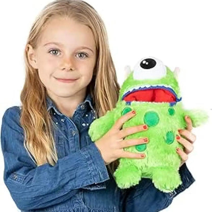 Worry Yummy Monster Soft Toy - 28cm (11") Cuddly Sleep Companion for Kids - Anxiety & Stress Reducing - Green 'Hank' - petguardiansupplies