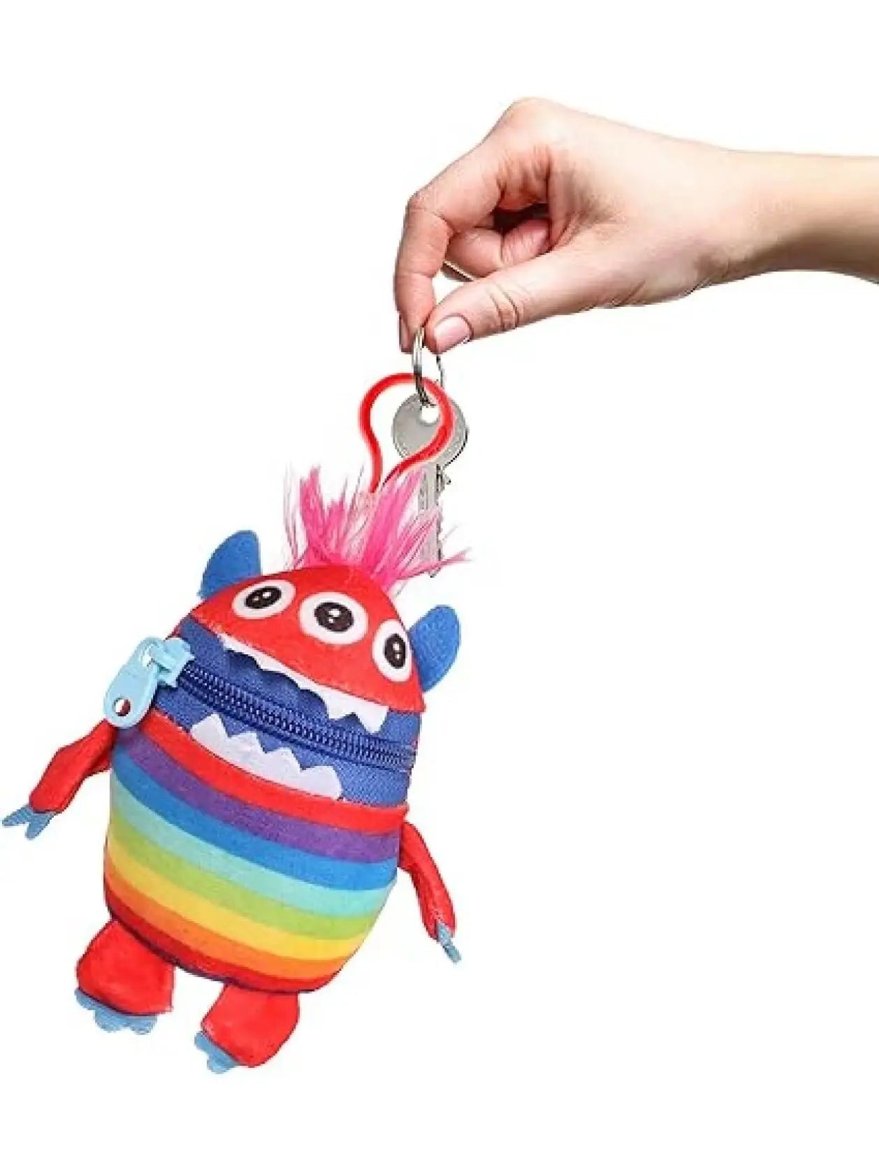 Worry Yummy Monster Keyring Pack - 4 Soft Toys (13cm) for Kids - Anxiety, Stress & Fear Reducing Cuddly Bag Clip Toys - petguardiansupplies