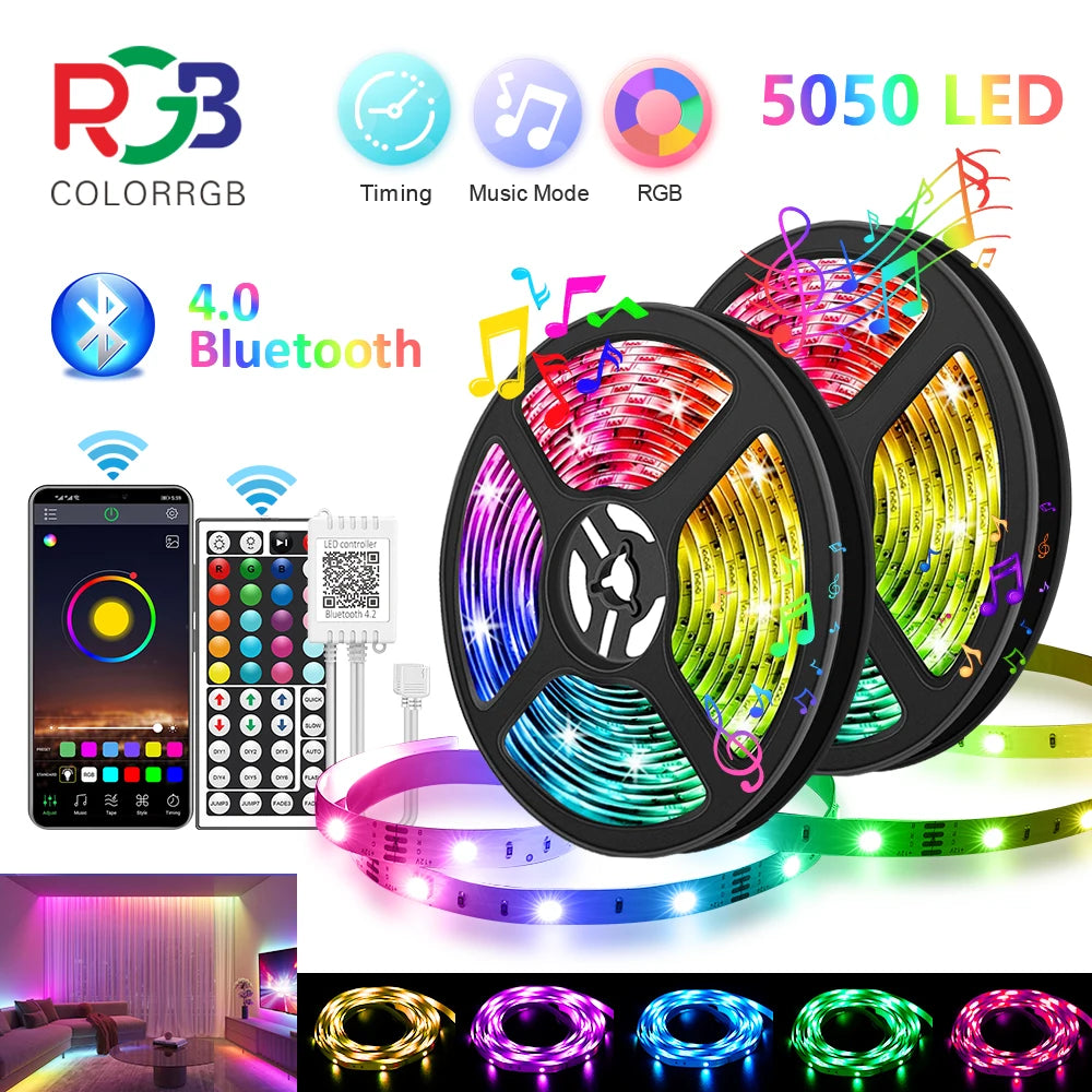 LED Strip Lights - Colour Changing Home LED lighting with Music Sync - petguardiansupplies