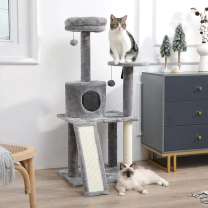 Domestic Delivery Multi-Level Cat Tree Tower Climb Furniture Scratching Post for Indoor House Pet Supplies Kitten Toy Cozy Condo - petguardiansupplies