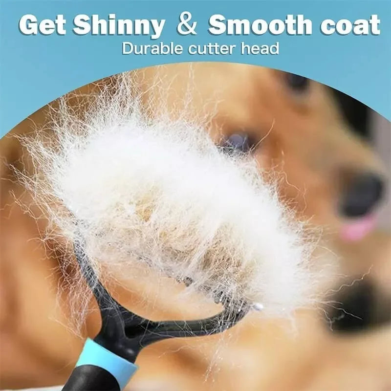 Dog Cat Grooming Brush Double Sided Shedding and Dematting Rake Comb for Pet - petguardiansupplies