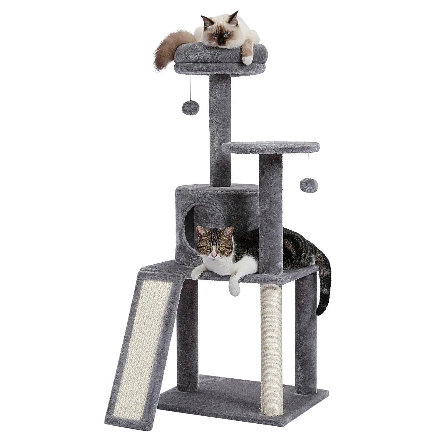 Domestic Delivery Multi-Level Cat Tree Tower Climb Furniture Scratching Post for Indoor House Pet Supplies Kitten Toy Cozy Condo - petguardiansupplies