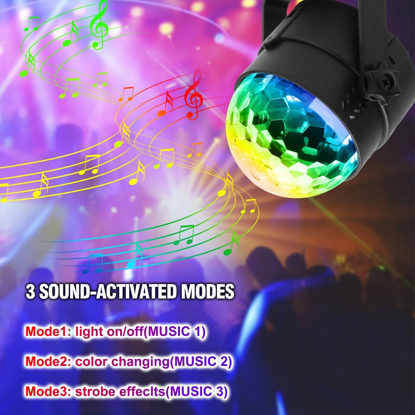 LED Magic Ball Light Rotating Stage Light with Remote Control - petguardiansupplies