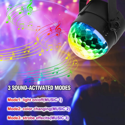 LED Magic Ball Light Rotating Stage Light with Remote Control - petguardiansupplies