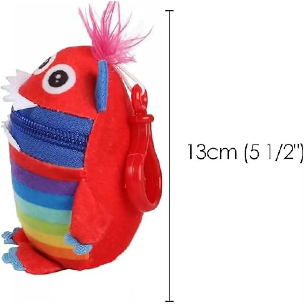 Worry Yummy Monster Keyring Pack - 4 Soft Toys (13cm) for Kids - Anxiety, Stress & Fear Reducing Cuddly Bag Clip Toys - petguardiansupplies