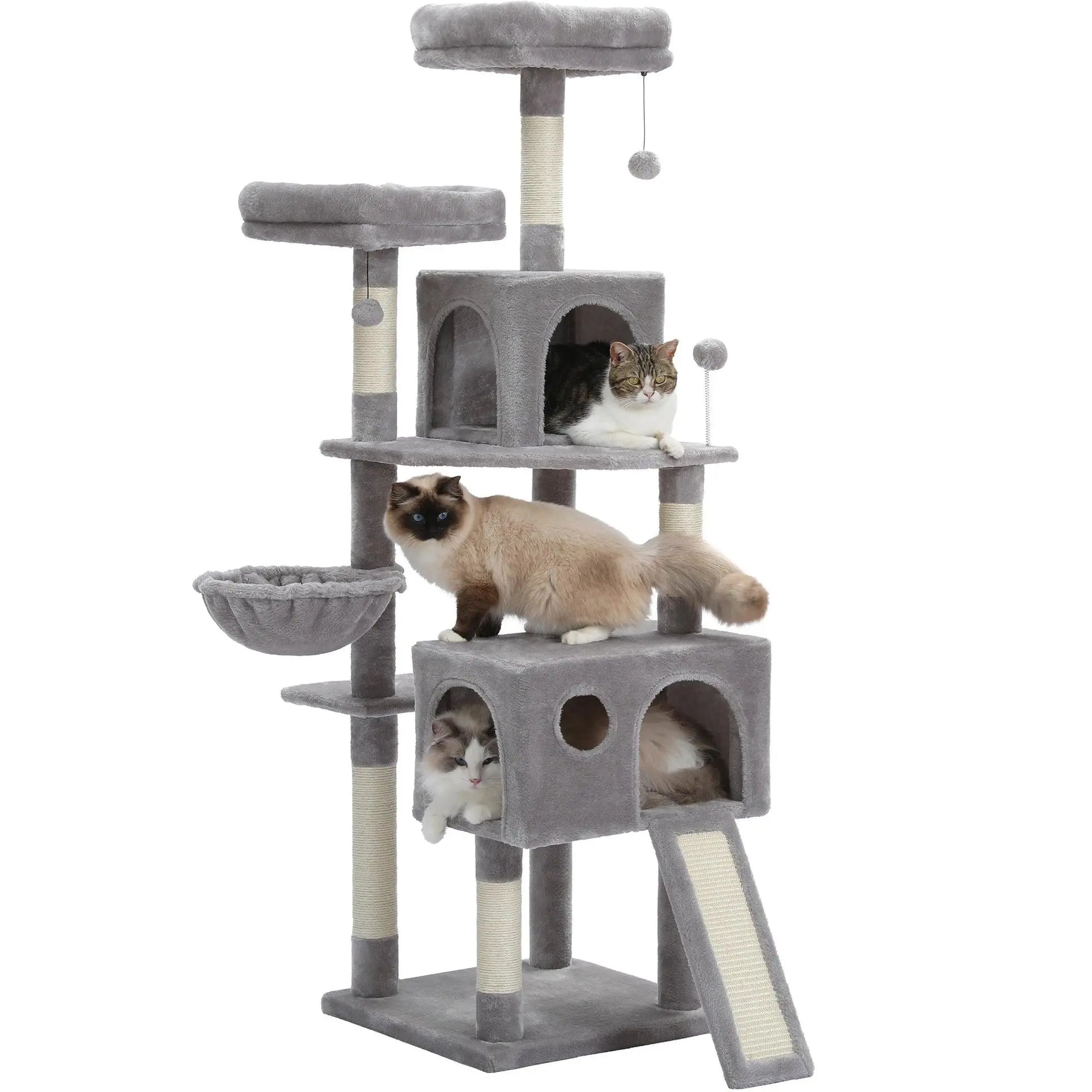 Domestic Delivery Multi-Level Cat Tree Tower Climb Furniture Scratching Post for Indoor House Pet Supplies Kitten Toy Cozy Condo - petguardiansupplies