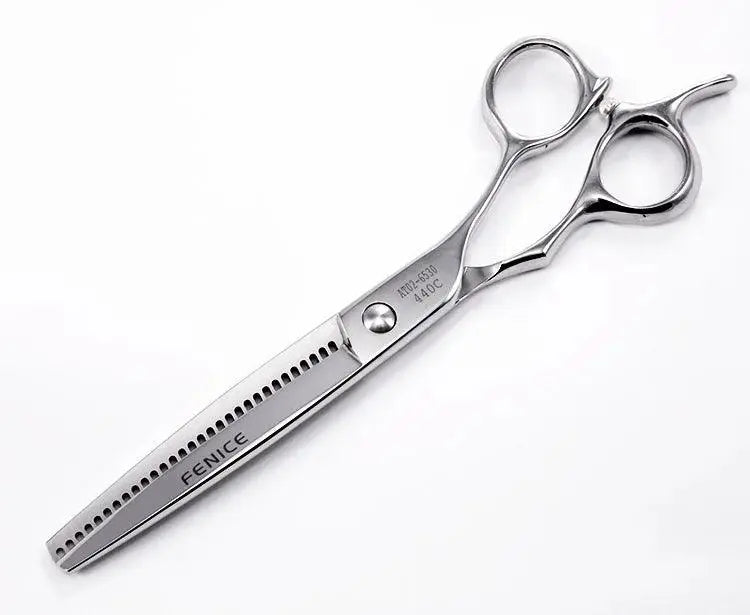 Fenice Professional Japan 440c 6.5/7.0 inch pet dog grooming thinning scissors toothed blade shears thinning rate about 35% - petguardiansupplies