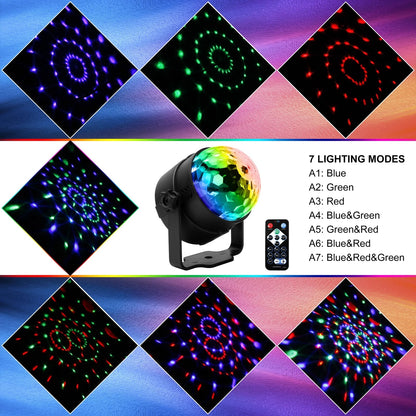 LED Magic Ball Light Rotating Stage Light with Remote Control - petguardiansupplies