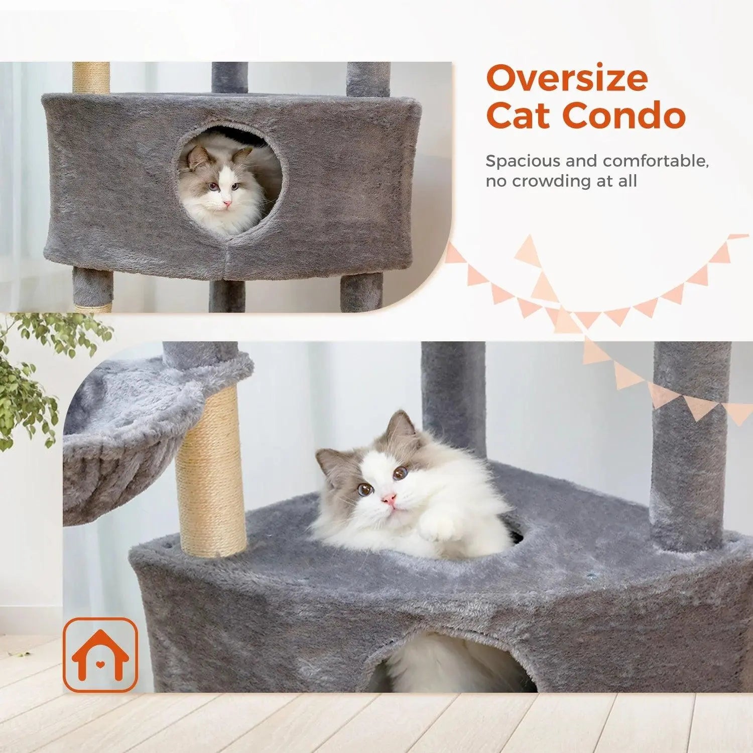 Domestic Delivery Multi-Level Cat Tree Tower Climb Furniture Scratching Post for Indoor House Pet Supplies Kitten Toy Cozy Condo - petguardiansupplies