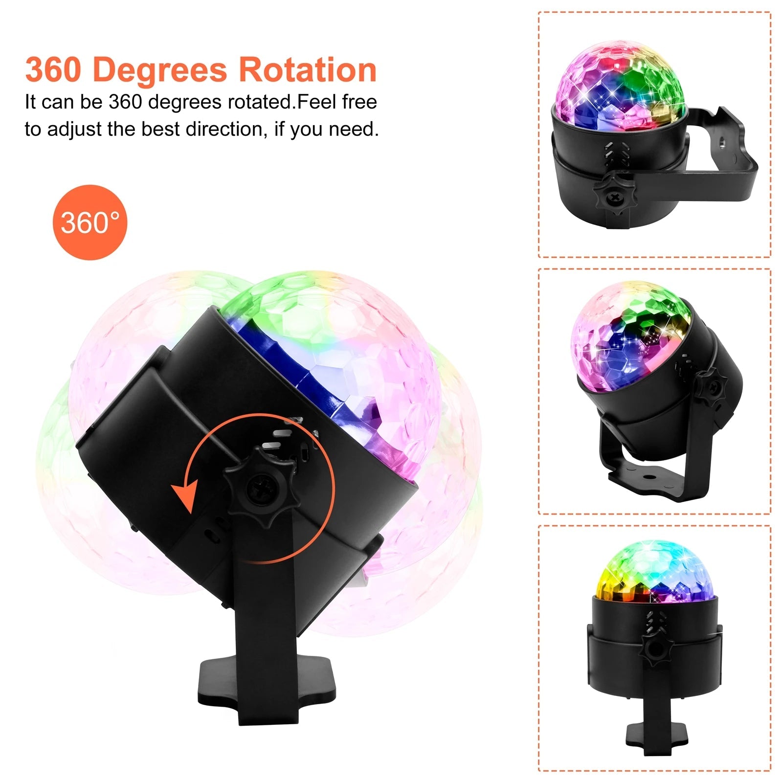 LED Magic Ball Light Rotating Stage Light with Remote Control - petguardiansupplies