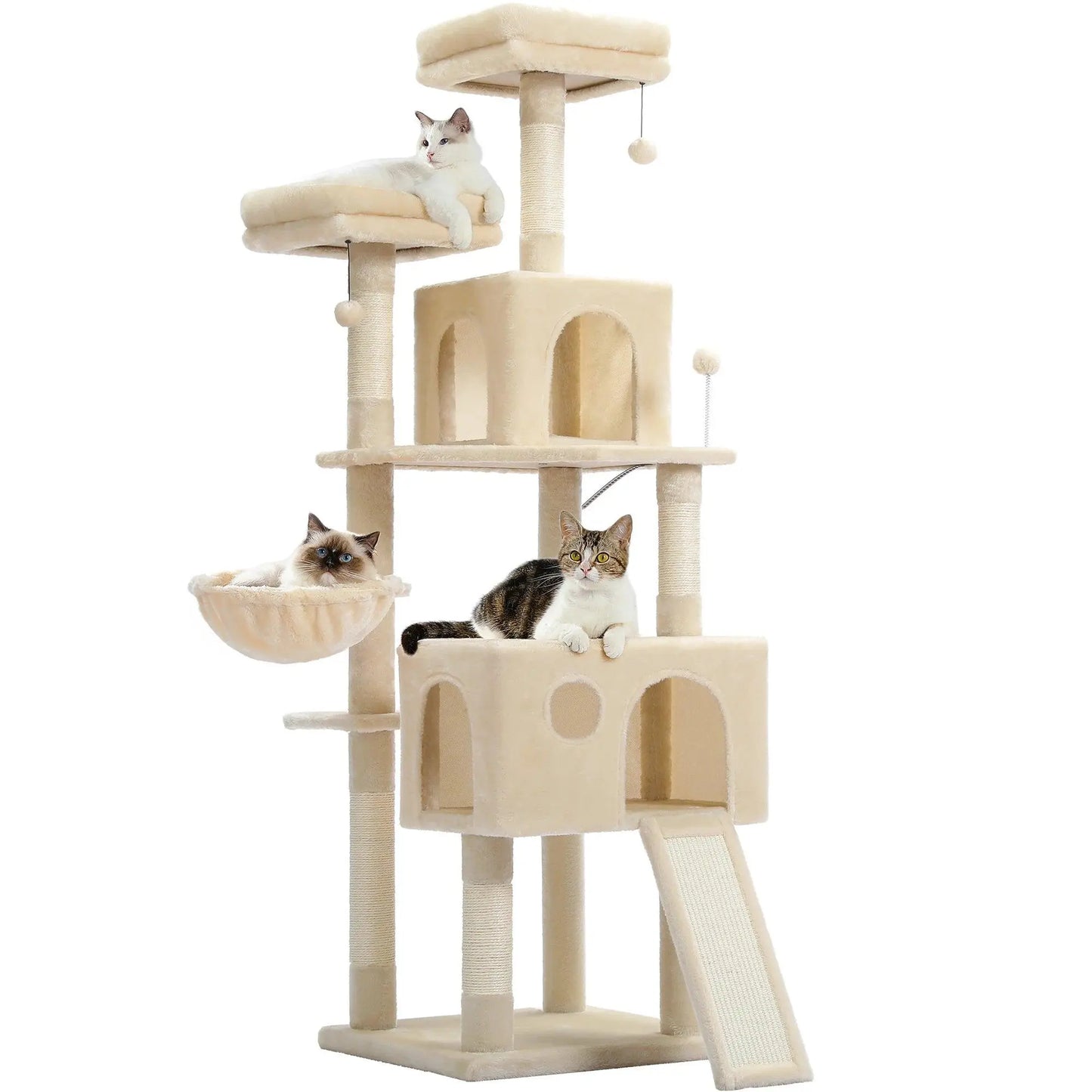 Domestic Delivery Multi-Level Cat Tree Tower Climb Furniture Scratching Post for Indoor House Pet Supplies Kitten Toy Cozy Condo - petguardiansupplies