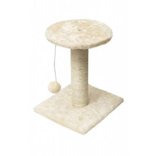 Beige Rex Pet Scratcher Round Top Post - petguardiansupplies