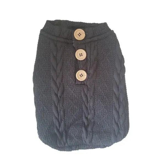 Cable Knit Jersey For Dogs - Dark Grey - petguardiansupplies