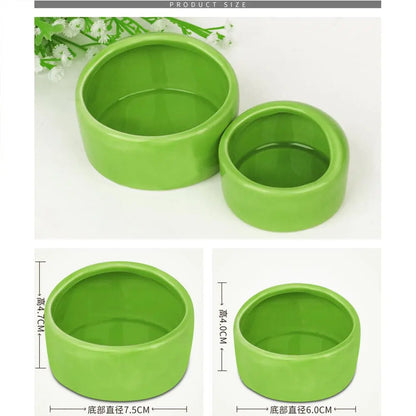 Ceramic Pet Feeding Bowl Hamster Chinchilla Rabbit Food Feeding Bowl Anti-turning For Small Animals Hamster Pet Feeding Supplies - petguardiansupplies