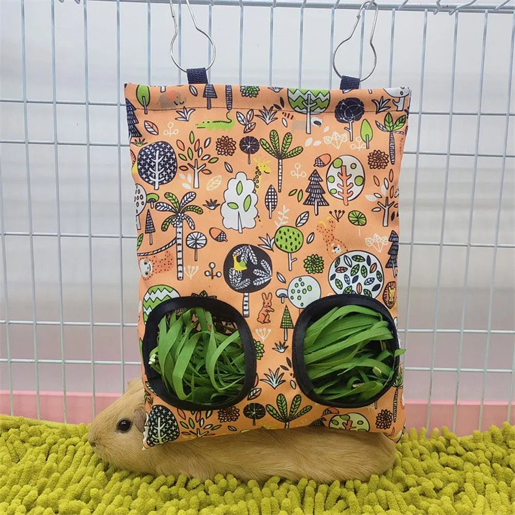 Hay Feeder Grass Feeding Bag Food Dispensers Pets Cage Accessories For Chinchilla Mole Guinea Pig Rabbit - petguardiansupplies