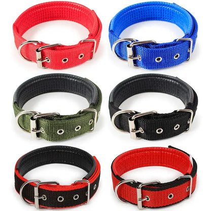 Pet Dog Colllar Soft Cotton Adjustable Collar For Dog Cat Accessories Small Large Dog Collars Golden Retriever Dulldog S-XL Size - petguardiansupplies