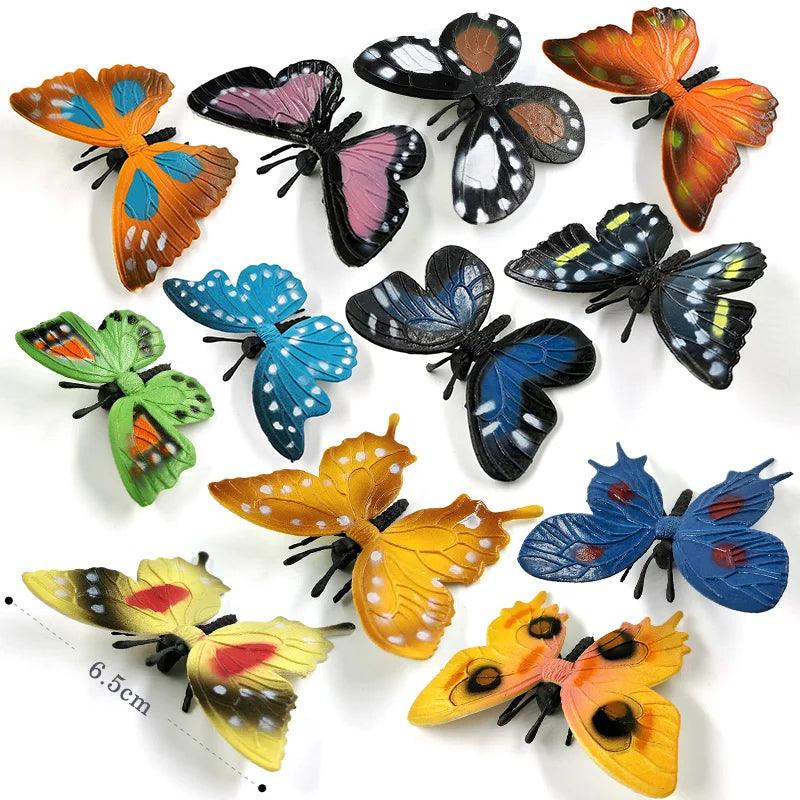 12Pcs Insect Spider Butterfly Fish Dinosaur Dog Cat Horse Figurine Farm Animal Model Action Figure Hot Toy Set For Children Gift - petguardiansupplies