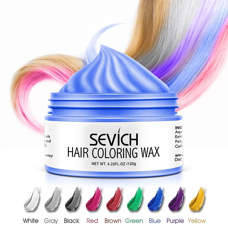 Sevich Temporary Hair Color Wax Men Diy Mud One-time Molding Paste Dye Cream Hair Gel for Hair Coloring Styling Silver Grey 120g - petguardiansupplies