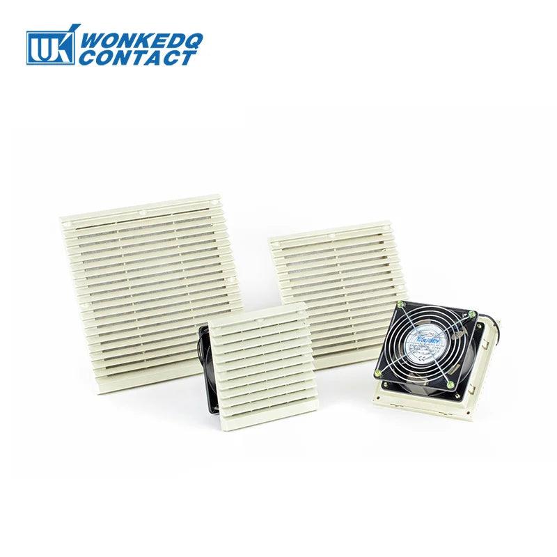 3322-300 120mm Cabinet Ventilation Filter Set Shutters Cooling Fan Grille Louvers Blower Exhaust Filter Panel 230V Without Fan - petguardiansupplies