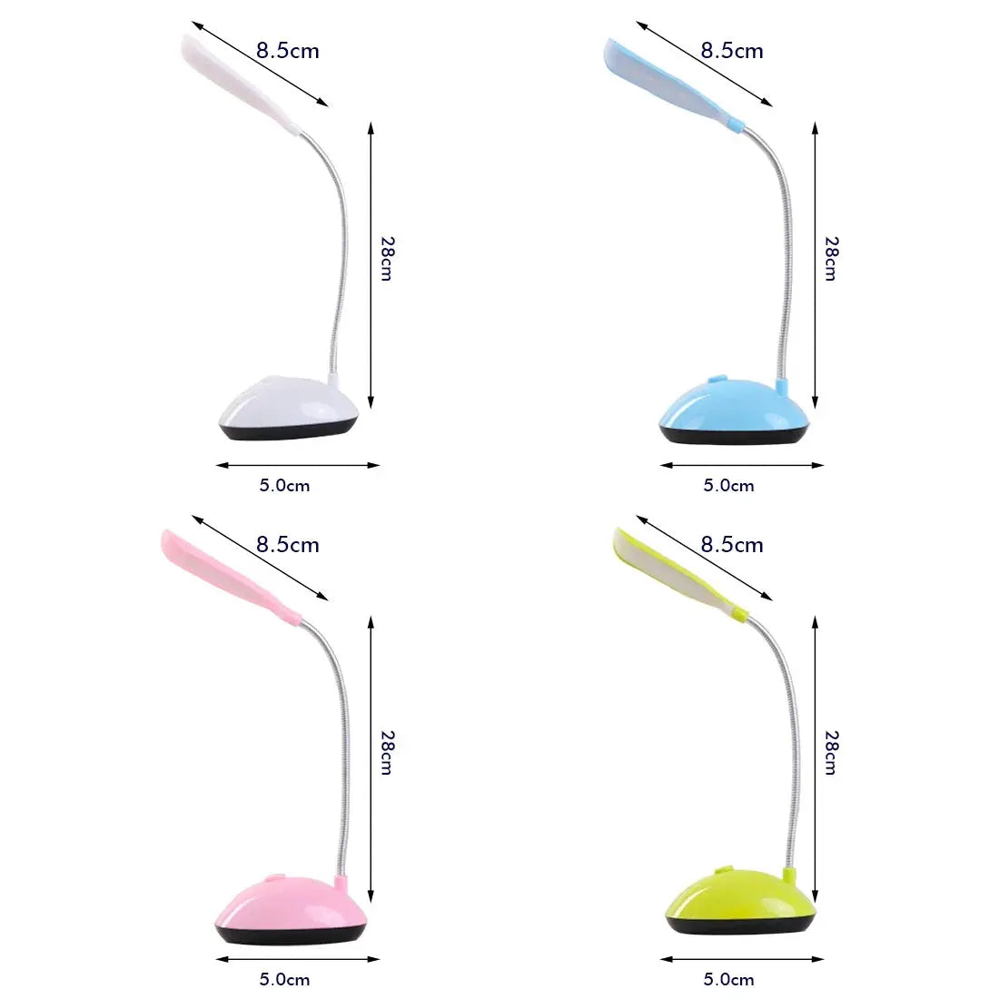 Battery Operated LED Reading Night Lamp Flexible Table Light Foldable Switch Desk Working Study Light For Kids Student Office - petguardiansupplies