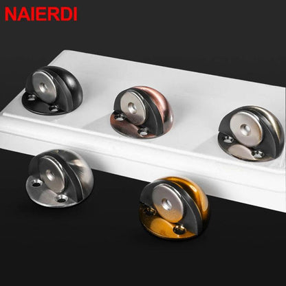 NAIERDI 2-10PCS Door Stop Closer Stoppers Damper Buffer Magnet Cabinet Catches For Wardrobe Hardware Furniture Fittings - petguardiansupplies