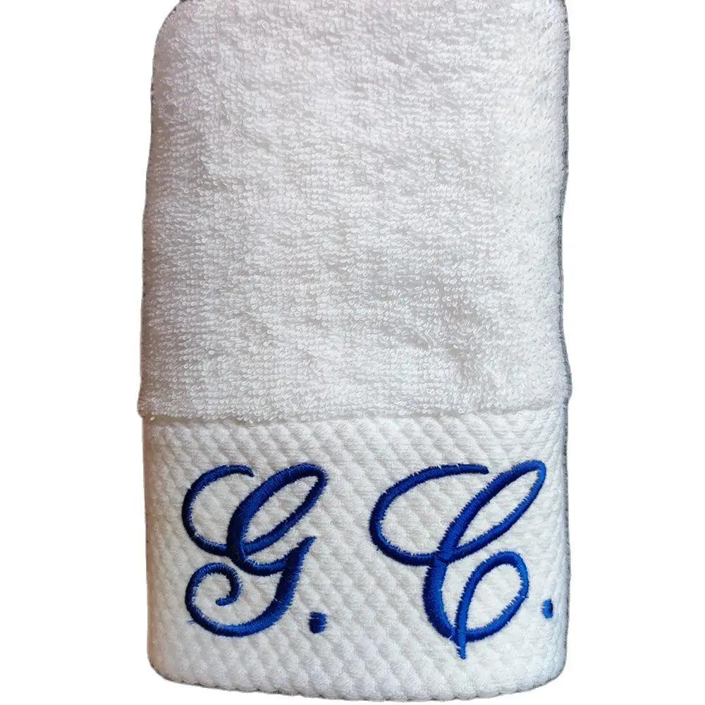 AHSNME White Cotton Personalise Bath Towels Hotel SPA Club Sauna Beauty Salon Custom Embroidery Logo Restaurant Hand Towel - petguardiansupplies