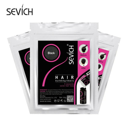 Sevich Beauty Salon Instant Thickening Hair Fiber Powder 100g Thickening Hair Building Fibers Wig Extensions Refill Black Colors - petguardiansupplies