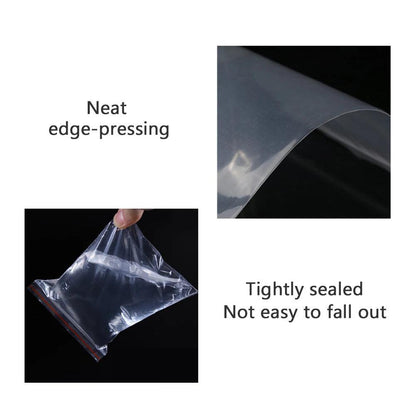 100PCS Plastic Bags Jewelry Zip Zipped Lock Reclosable Poly Clear Packaging Bags Different Size - petguardiansupplies