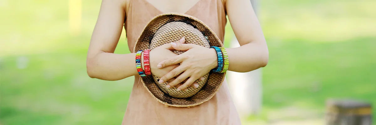 Unisex Bohemian Bracelets Tube Natural Stone Beaded Single Leather Wrap Bangle Couples Jewelry Bestfriend Gifts Dropship - petguardiansupplies