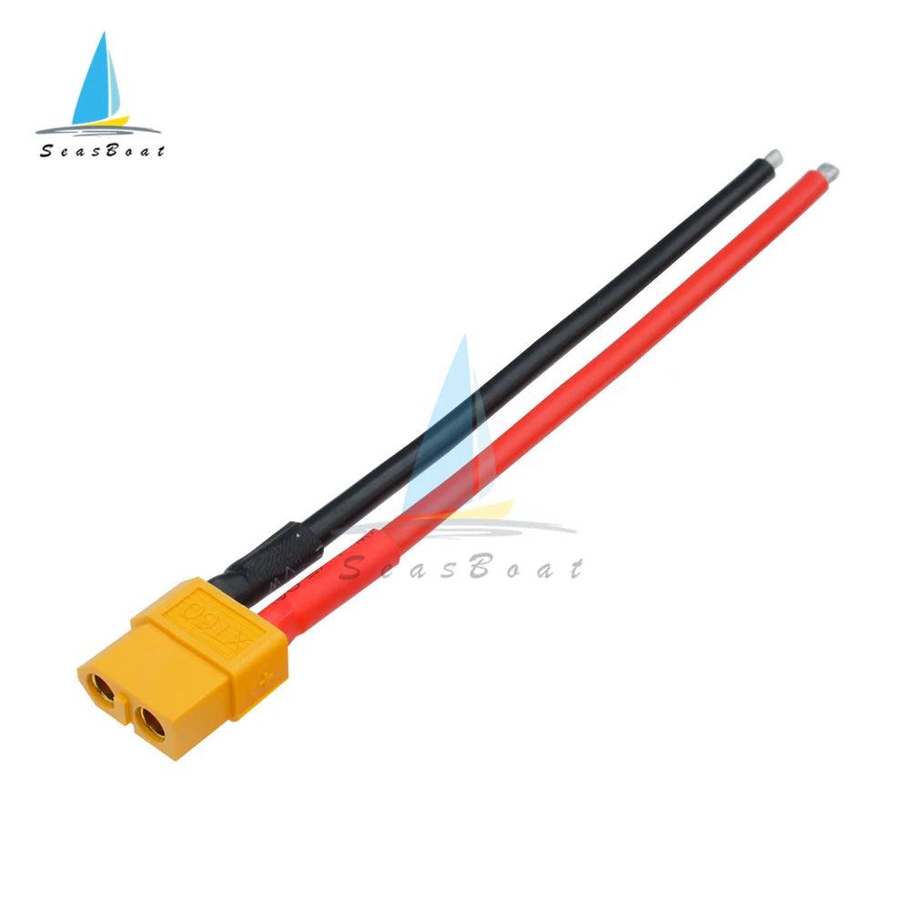 1pcs XT60 Female Male Connector With 10CM 14AWG Silicone Wire for Rc Drone Car Boat Rc Lipo battery - petguardiansupplies