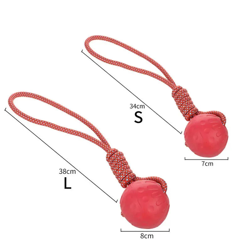 HOOPET Dog Toy Rubber Ball Bite-resistant Ball Toy for Dogs Puppy Teddy Pitbull Red Color Solid Ball S-XL Pet Supplies - petguardiansupplies