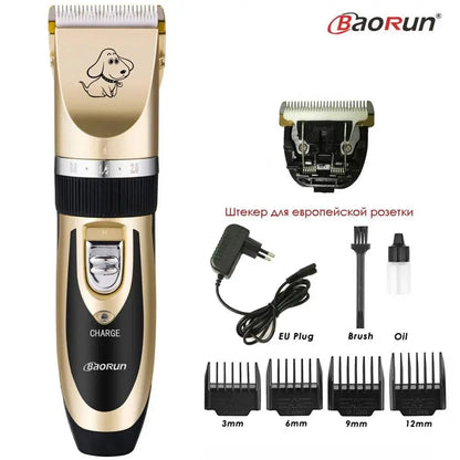 BaoRun P2 P3 Professional Pet Cat Dog Hair Trimmer Rechargeable Animal Grooming Clipper Shaver Dog Hair Cutting Machine Comb Kit - petguardiansupplies