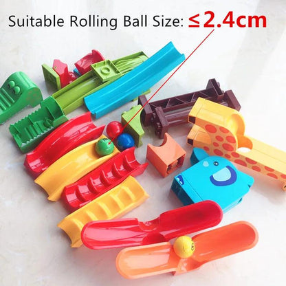 Marble Race Run Big Building Blocks Crazy Rolling Ball Compatible Slide Dinosaur Tunnel Animal Bricks Parts Accessory Kids Toys - petguardiansupplies