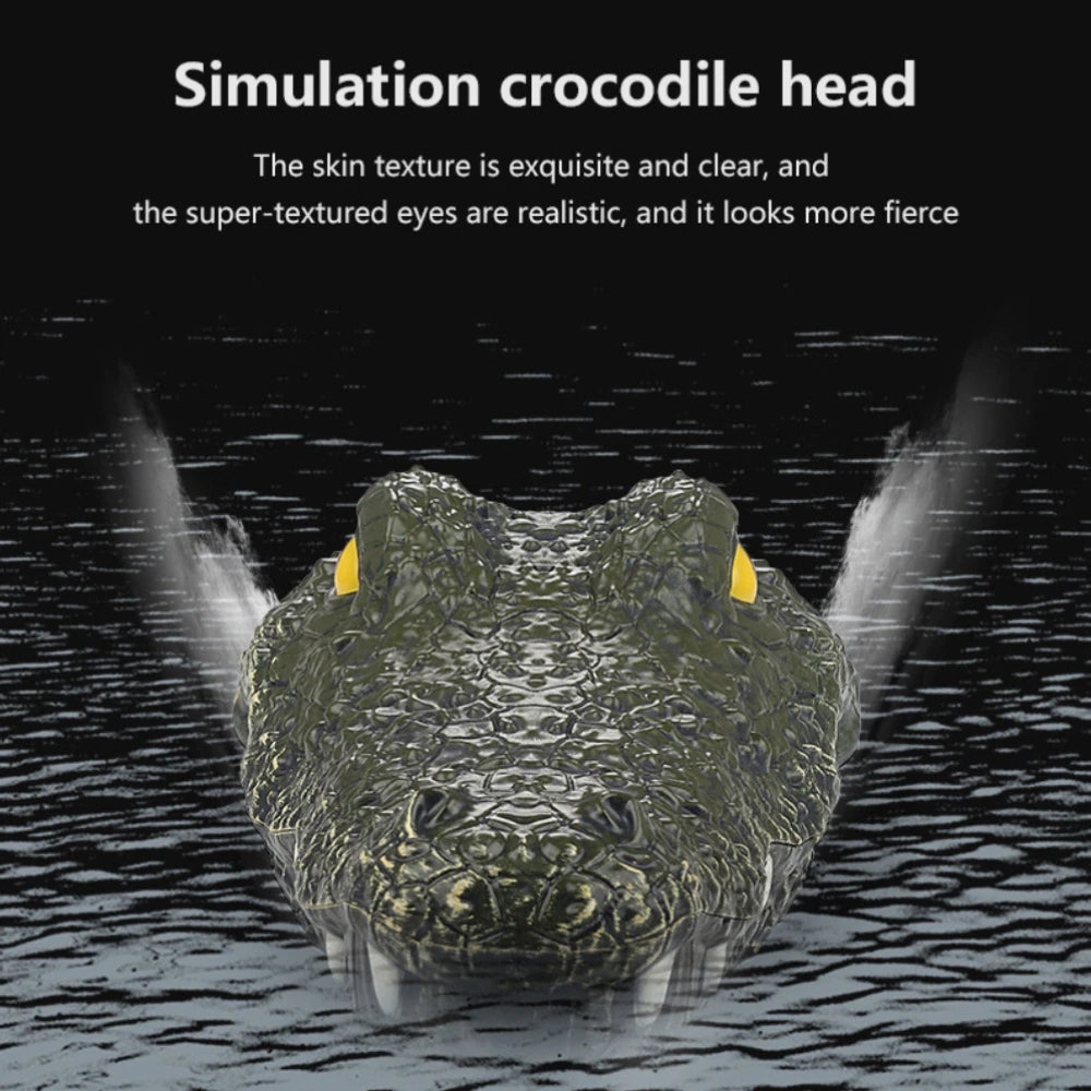 RC Crocodile Head Boat Ship Toy Simulation 2.4G Remote Control Joke Alligator Decoy Electric Toys Summer Water Spoof Toys gift - petguardiansupplies