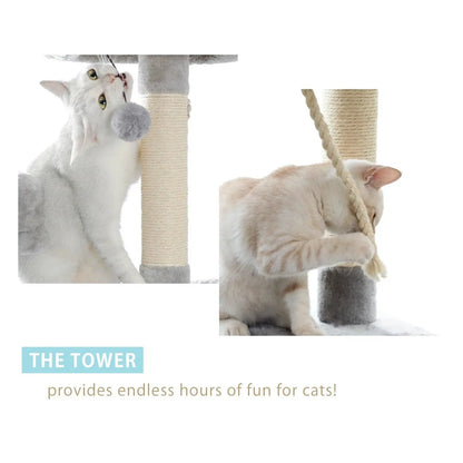 Domestic Delivery Multi-Level Cat Tree Tower Climb Furniture Scratching Post for Indoor House Pet Supplies Kitten Toy Cozy Condo - petguardiansupplies