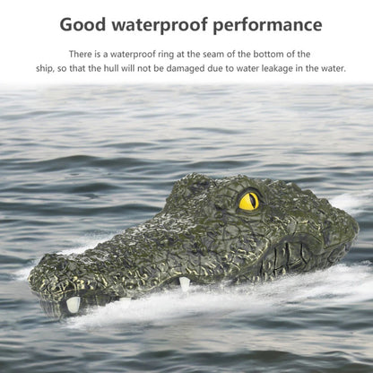 RC Crocodile Head Boat Ship Toy Simulation 2.4G Remote Control Joke Alligator Decoy Electric Toys Summer Water Spoof Toys gift - petguardiansupplies