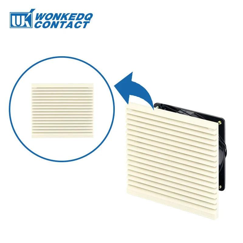 3322-300 120mm Cabinet Ventilation Filter Set Shutters Cooling Fan Grille Louvers Blower Exhaust Filter Panel 230V Without Fan - petguardiansupplies