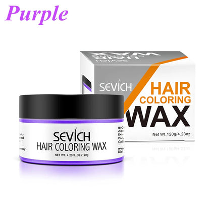 Sevich Temporary Hair Color Wax Men Diy Mud One-time Molding Paste Dye Cream Hair Gel for Hair Coloring Styling Silver Grey 120g - petguardiansupplies