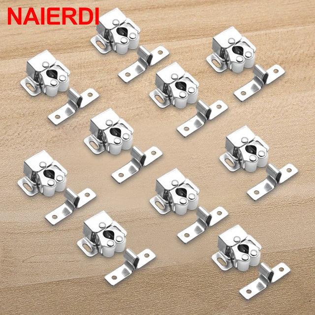 NAIERDI 2-10PCS Door Stop Closer Stoppers Damper Buffer Magnet Cabinet Catches For Wardrobe Hardware Furniture Fittings - petguardiansupplies