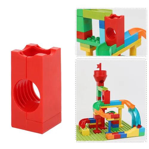 Marble Race Run Big Building Blocks Crazy Rolling Ball Compatible Slide Dinosaur Tunnel Animal Bricks Parts Accessory Kids Toys - petguardiansupplies